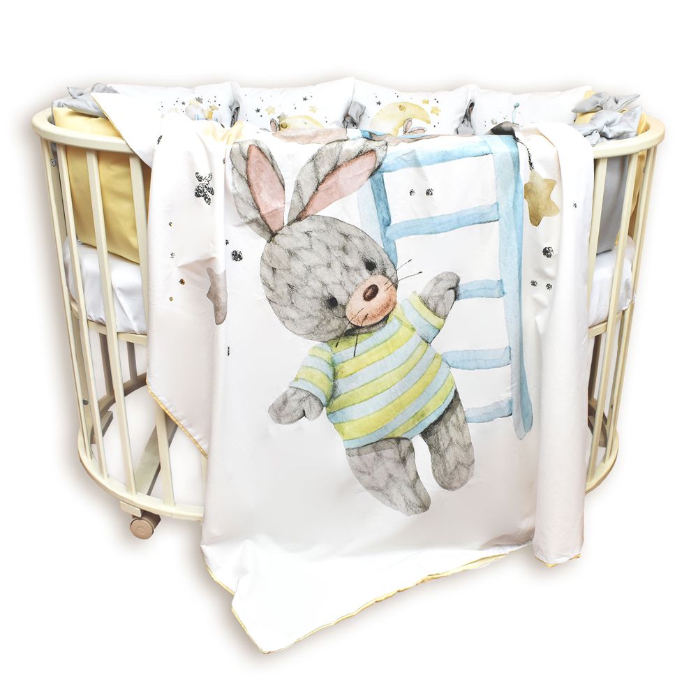 картинка Комплект в кроватку 6 предметов  ЛУННЫЙ ЗАЙКА от магазина Аистенок