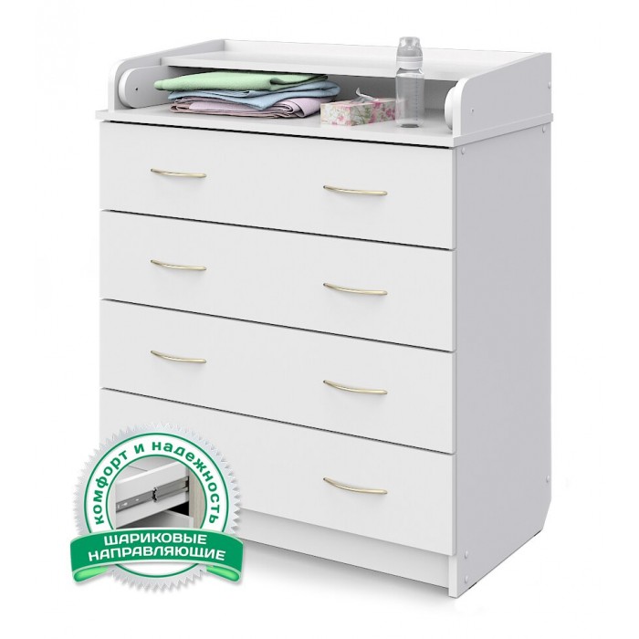 картинка Комод  Сириус 80/4 с шариковыми направляющими от магазина Аистенок