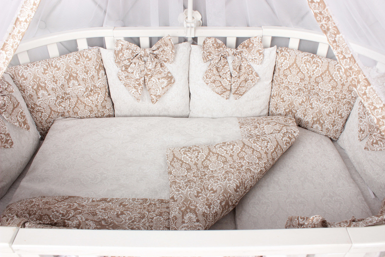 картинка Комплект в кроватку ЭЛИТ Premium ( 18 предметов)  УНИВЕРСАЛЬНЫЙ от магазина Аистенок