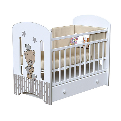 картинка Кровать ВДК LOVE ME (маятник, ящик) ЛДСП от магазина Аистенок