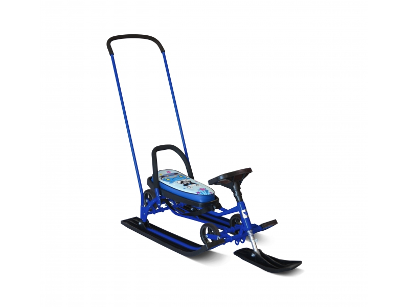 картинка Снегокат Барс Wheel с П-образным толкателем и колесной базой от магазина Аистенок