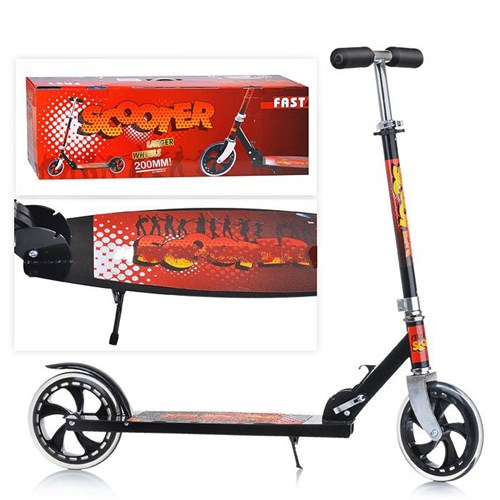 картинка Самокат 200-1 черный от магазина Аистенок