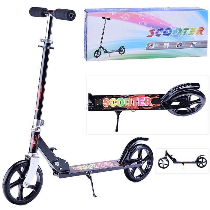 картинка Самокат черный, в коробке, d 20см от магазина Аистенок