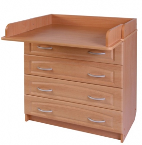 картинка Комод  80/4 ПВХ резной (Бук) от магазина Аистенок