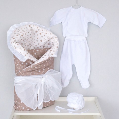 картинка Комплект на выписку 5 предметов "Бант", демисезонный от магазина Аистенок