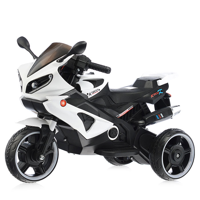 картинка Мотоцикл на аккумуляторе, белый от магазина Аистенок