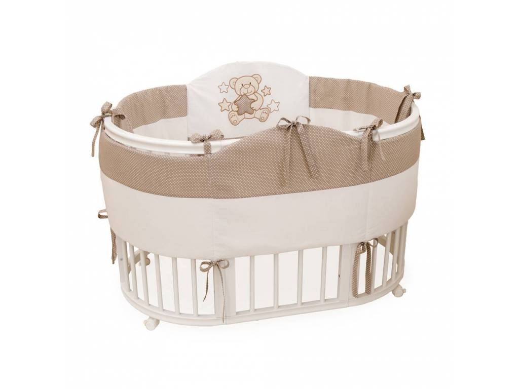 картинка Комплект в кроватку 6 предметов  МИШКА СО ЗВЕЗДОЙ от магазина Аистенок