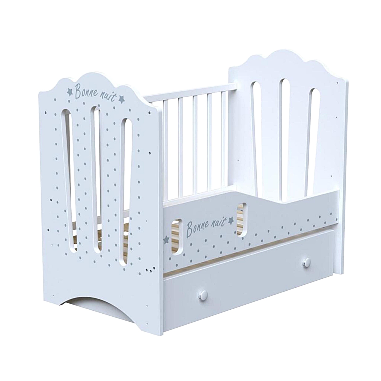 картинка Кровать ВДК BONNE (маятник, ящик) с доп. бортиком  от магазина Аистенок