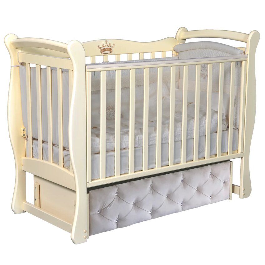 картинка Кроватка Julia 1 с мягким фасадом от магазина Аистенок