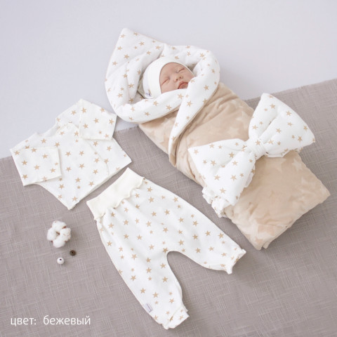 картинка Комплект на выписку "Звездочки", 5 предметов, летний от магазина Аистенок