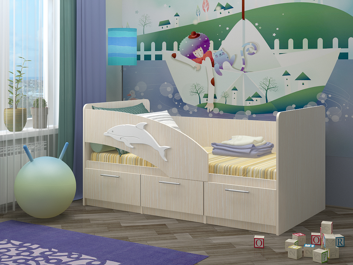 картинка Кроватка "Дельфин-5" от магазина Аистенок