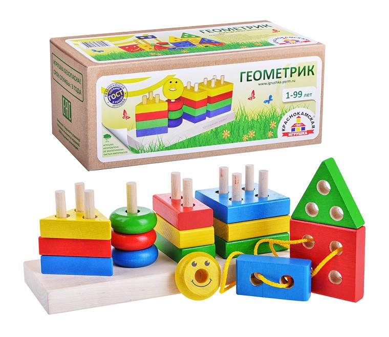 картинка Набор строительных деталей "Геометрик" от магазина Аистенок