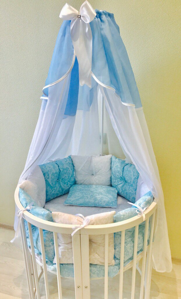 картинка Комплект в круглую кроватку Зефир от магазина Аистенок