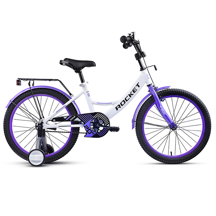 картинка Велосипед 20" Rocket Gem, цвет белый/фиолетовый от магазина Аистенок