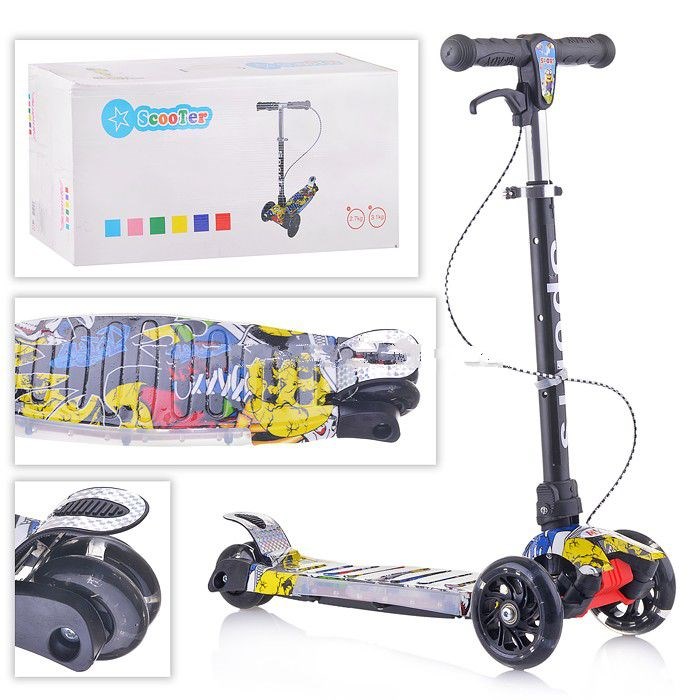 картинка Самокат 88-L цвет "Микс" со свет. колесами  от магазина Аистенок