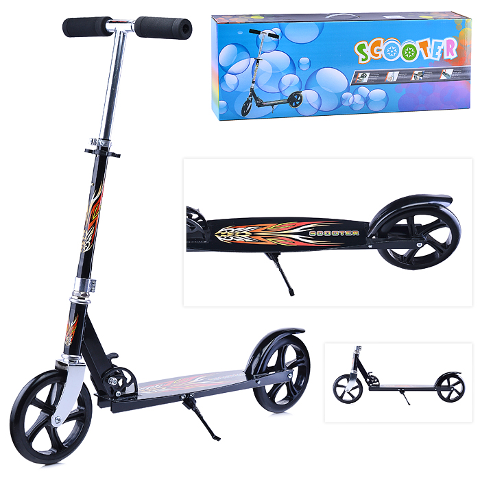 картинка Самокат U038173Y черный и белый в коробке, d 20см от магазина Аистенок