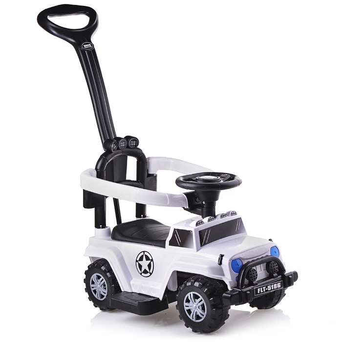 картинка Каталка Машина белая  с ручкой от магазина Аистенок