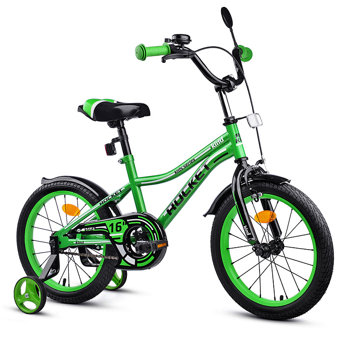 картинка Велосипед 16" Rocket Kind, цвет зеленый от магазина Аистенок