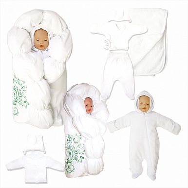 картинка Комплект на выписку «БринДиль» 8 предметов демисезонный от магазина Аистенок