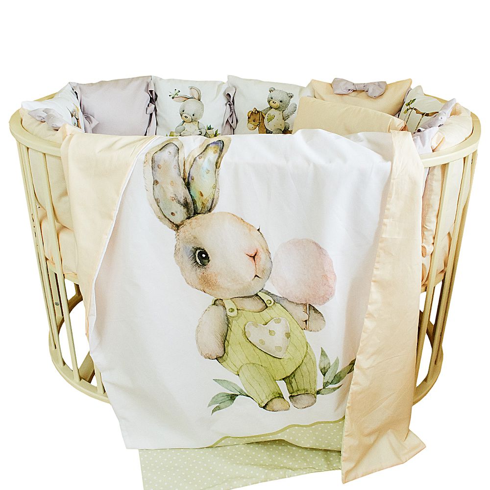 картинка Комплект в кроватку 6 предметов  СЛАДКИЙ ЗАЙКА от магазина Аистенок