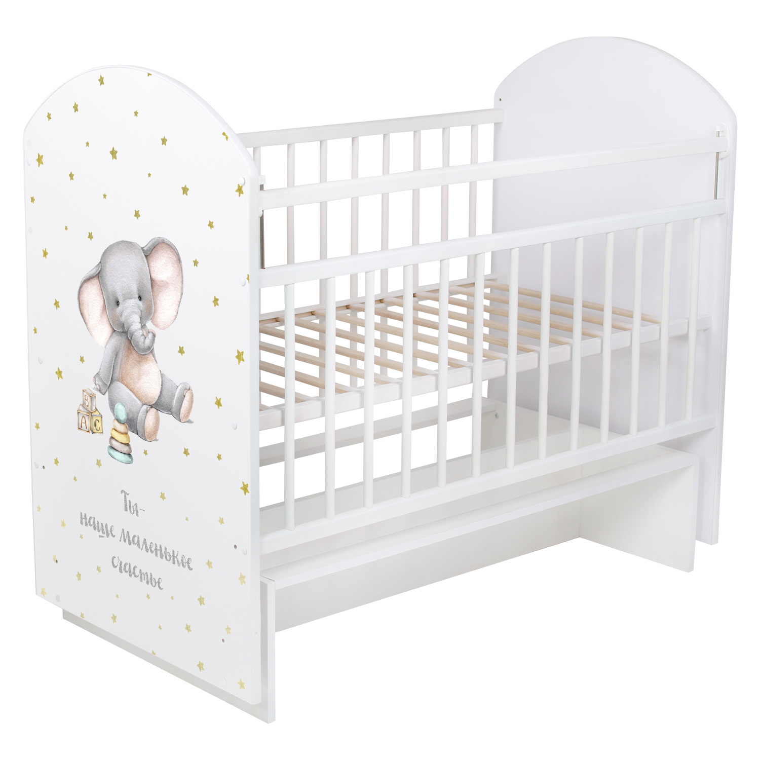 картинка Кровать детская Indigo My Sleepy маятник белый от магазина Аистенок