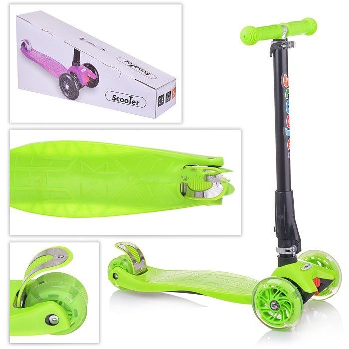 картинка Самокат 037P зелёный, в коробке от магазина Аистенок