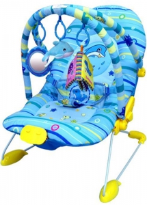 картинка Шезлонг "Синий дельфин bouncer XL" от магазина Аистенок