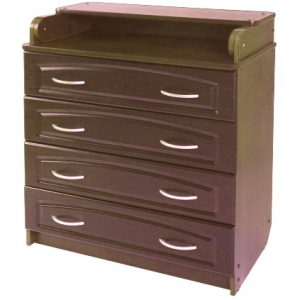 картинка Комод 80/4 ПВХ резной (орех) от магазина Аистенок