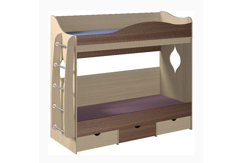 картинка Кровать двухъярусная "Соня" от магазина Аистенок